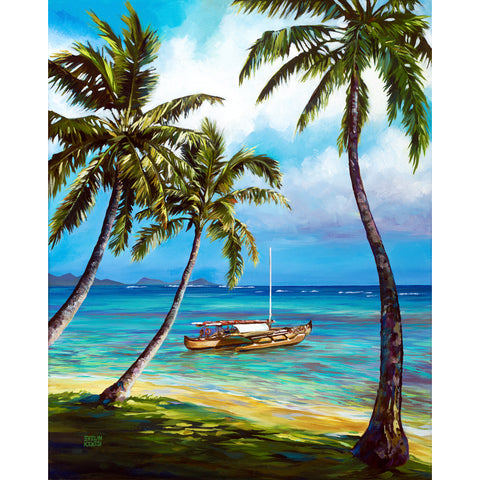 Coco Canoe Matted Print