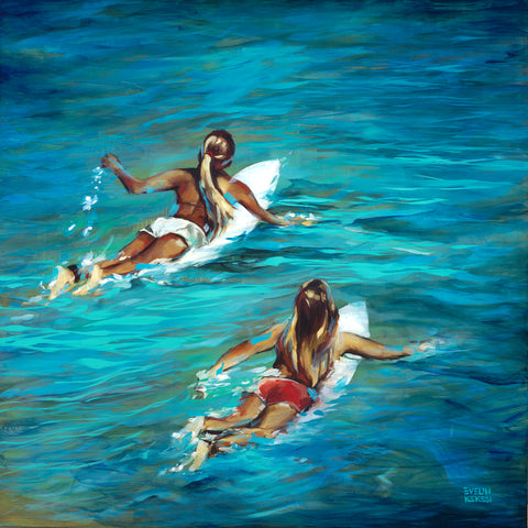 Surf Sisters Matted Print