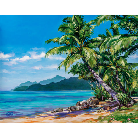 Tropical Escape Beach Matted Print