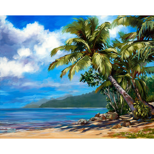Tropical Hideaway Beach Matted Print
